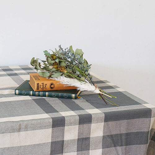 チェックマルチカバー グレー