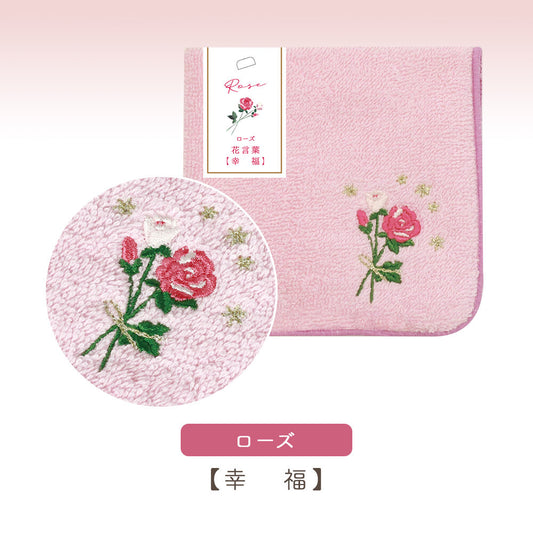 花こよみタオルハンカチ ローズ
