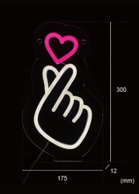 ネオニーサインライト Finger Heart