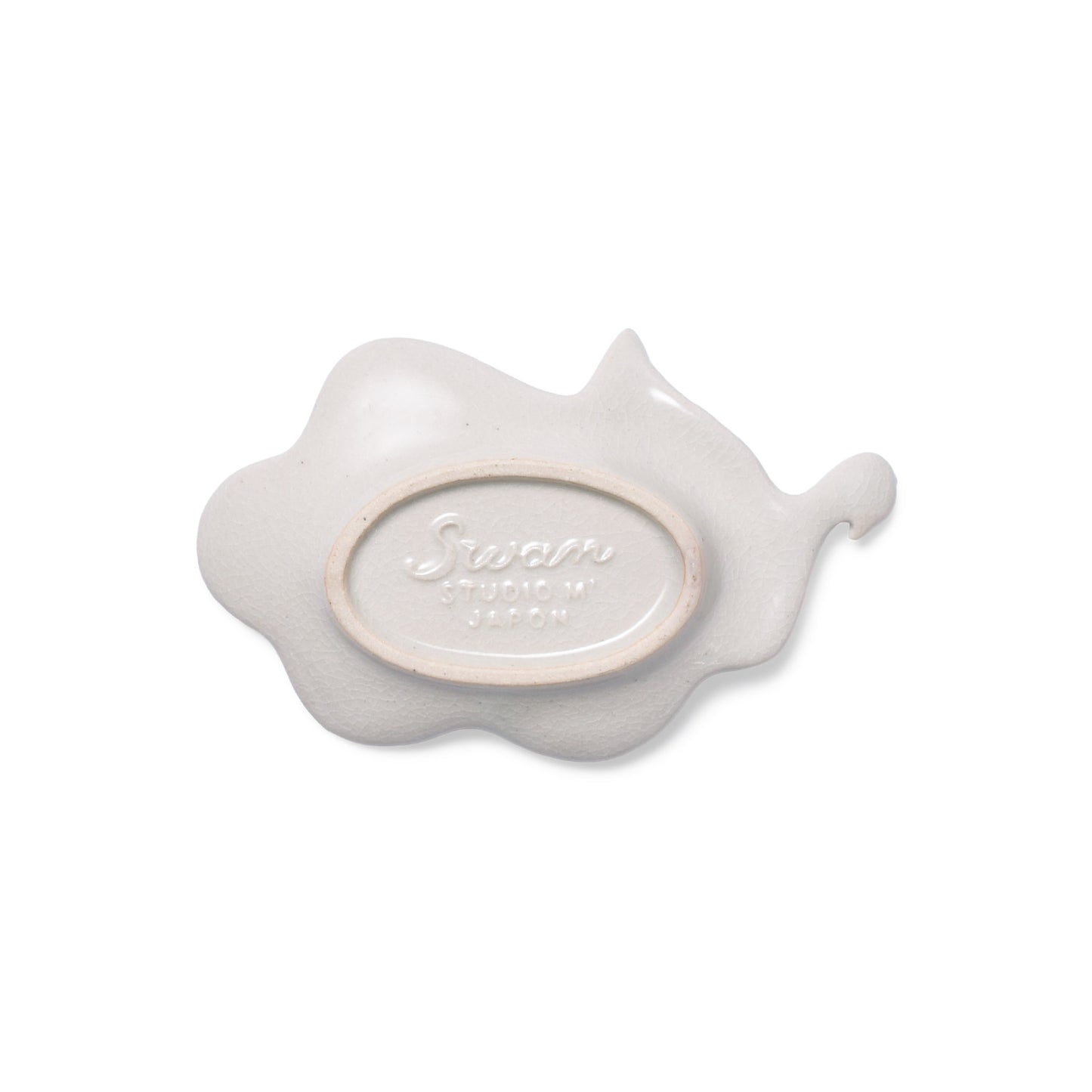 スワン小皿 ブラン