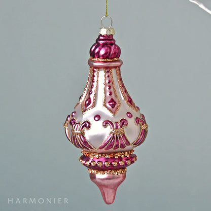 グラスフィニアルオーナメントピンク　ロング