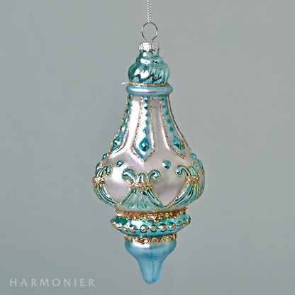 グラスフィニアルオーナメントブルー　ロング