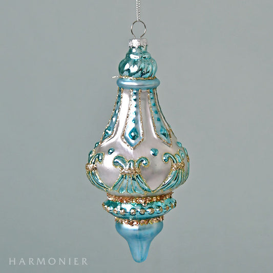 グラスフィニアルオーナメントブルー　ロング