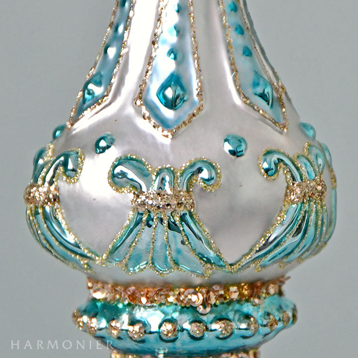 グラスフィニアルオーナメントブルー　ロング