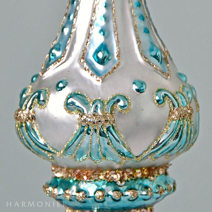 グラスフィニアルオーナメントブルー　ロング