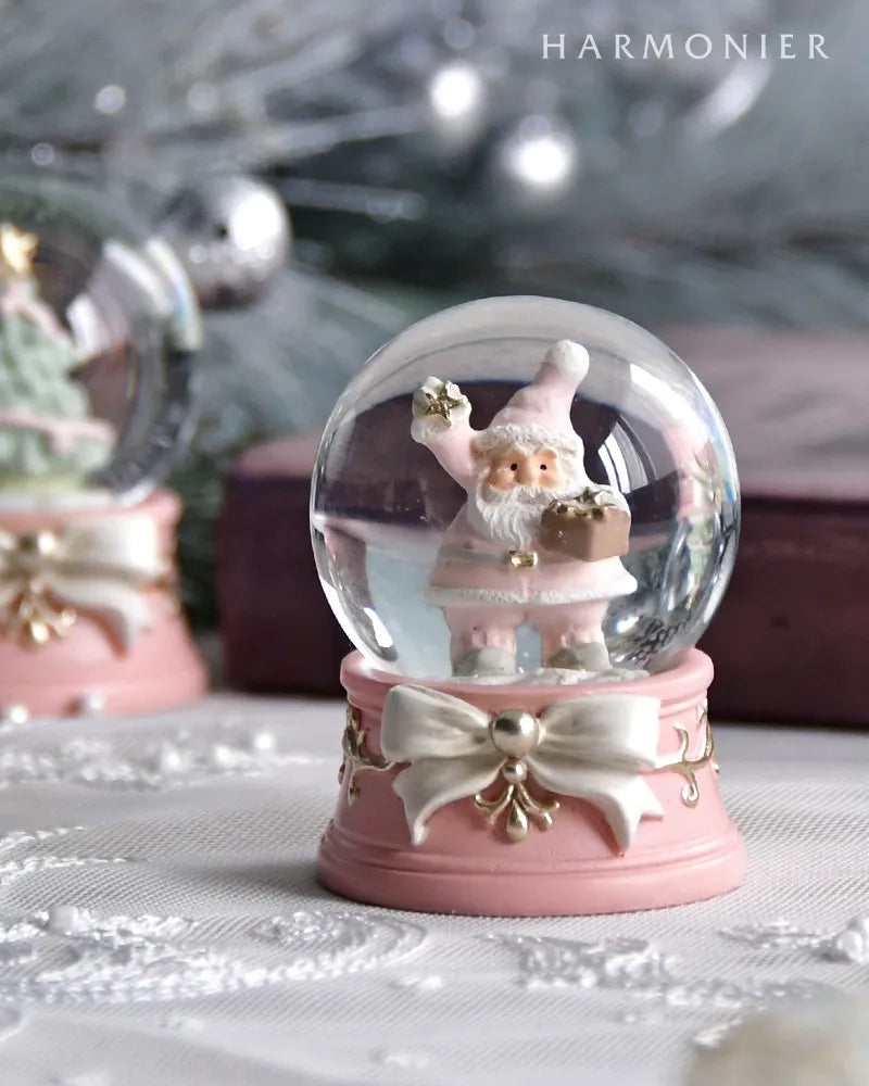 ミニスノードームリボン サンタスター