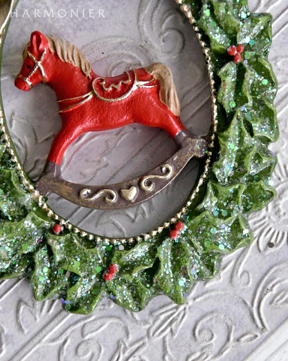 ミニリボンリースオーナメント　ホース