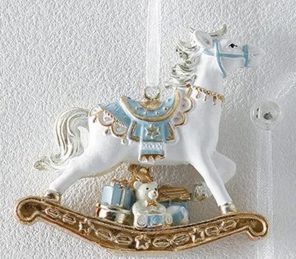 ミニロッキングホースオーナメントパステルBL