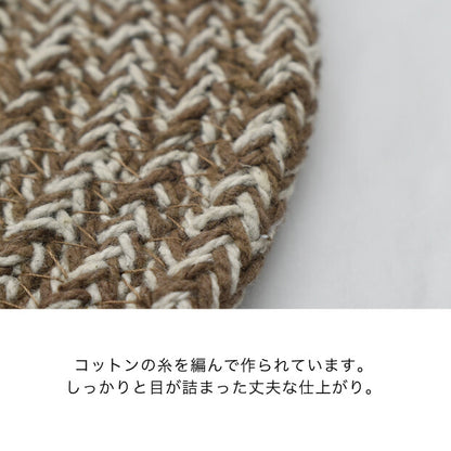 コットン糸で編みあげたコースターBRW