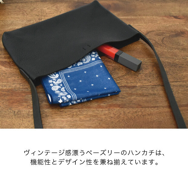 cue クロスハンカチ ペイズリーNV