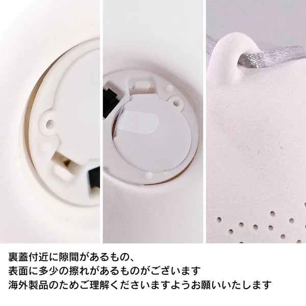 鏡餅のオブジェとしても使える 半磁器のLEDライト 雪だるま(L)