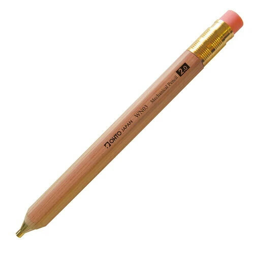 シャープペン 木軸シャープ　2.0mm ナチュラル