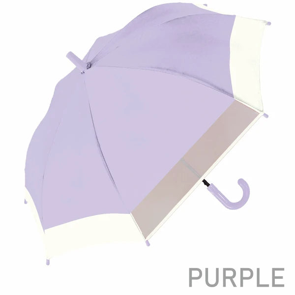 【キッズ晴雨兼用傘】UV50cm　バイカラー窓付き　パープル