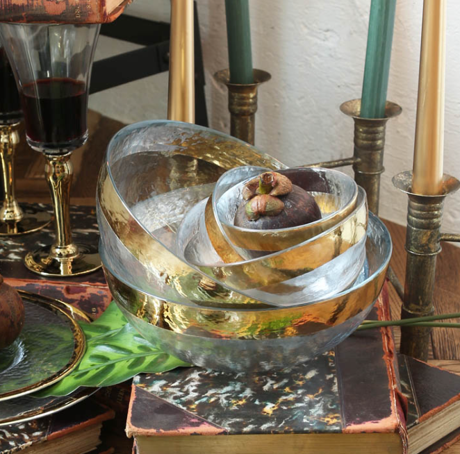 グラステーブルウェア オーボ ゴールド ボウル 205