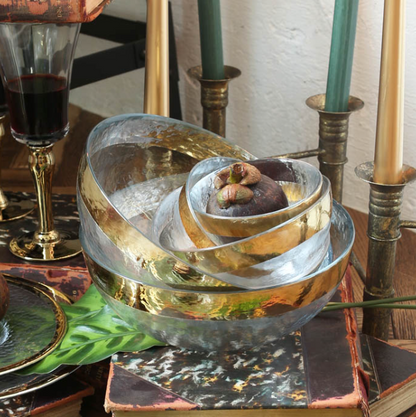 グラステーブルウェア オーボ ゴールド ボウル 130