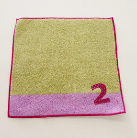 NUMBER-COLOR　キッズハンカチ　２LGN