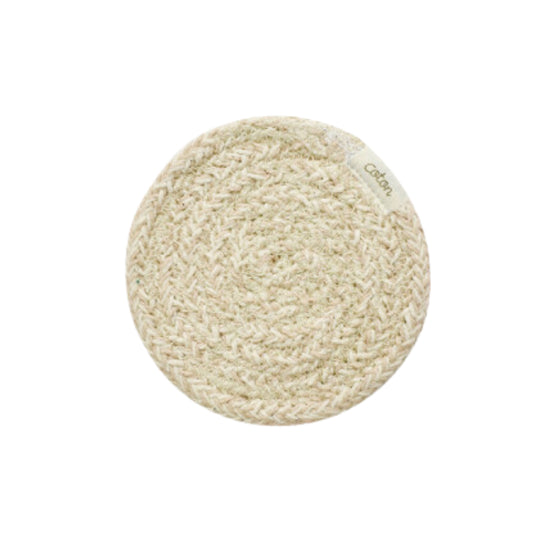 コットン糸で編みあげたコースターBEIGE