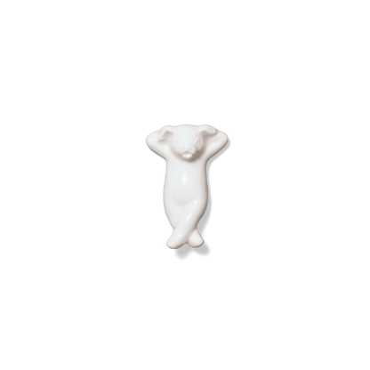 ブーちゃん　ごろ寝　箸置き　あおむけ 白
